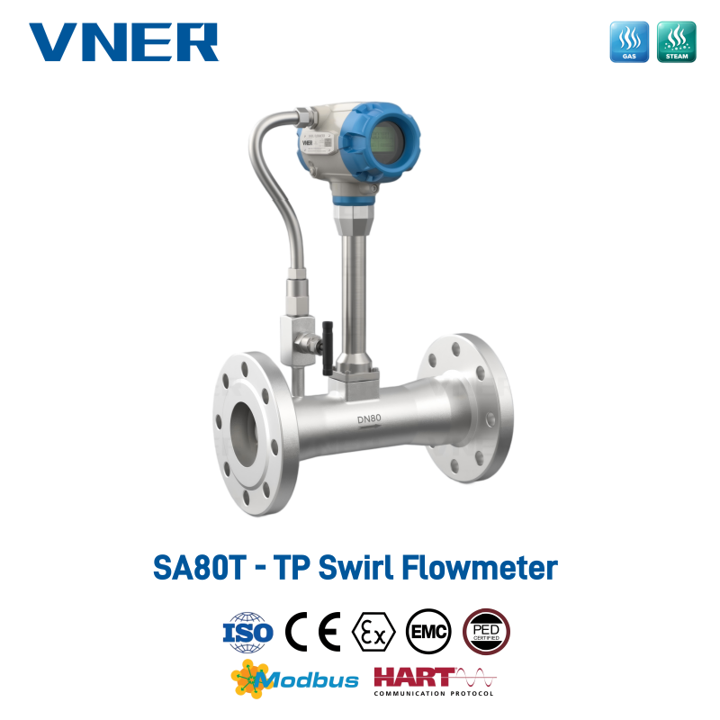 SA80T-TP Series Temperature/Pressure Compensation Swirl Flowmeter